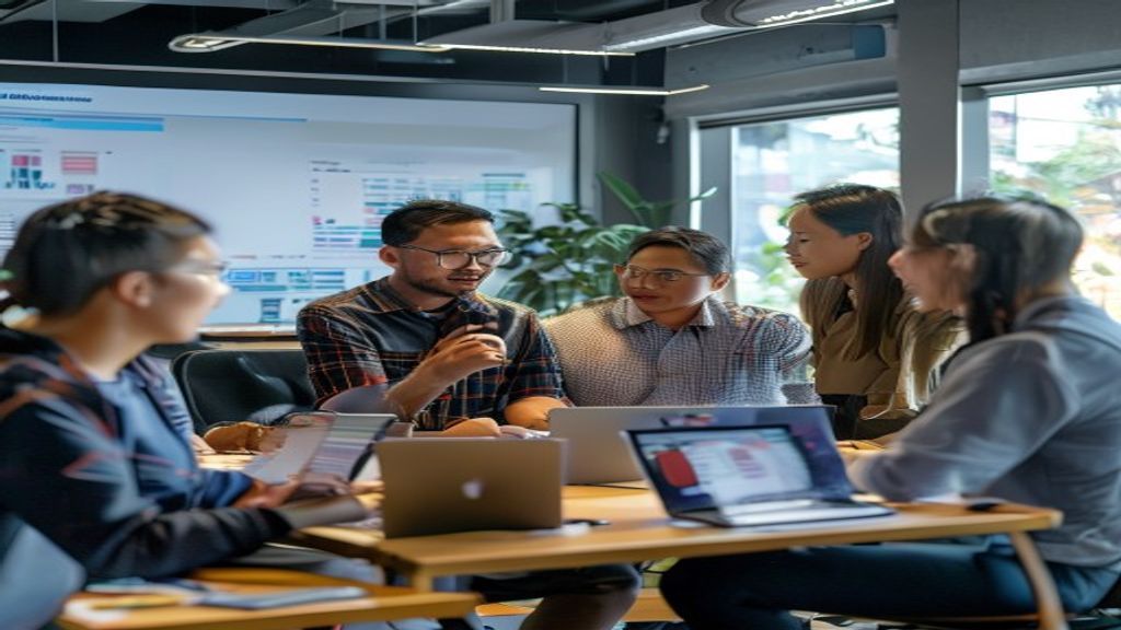 Peserta belajar mengelola proyek dengan Microsoft Project dalam pelatihan intensif.